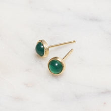 Load image into Gallery viewer, Sterling Silver Chrysoprase Crystal Earrings