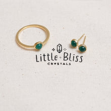 Load image into Gallery viewer, Sterling Silver Chrysoprase Crystal Ring