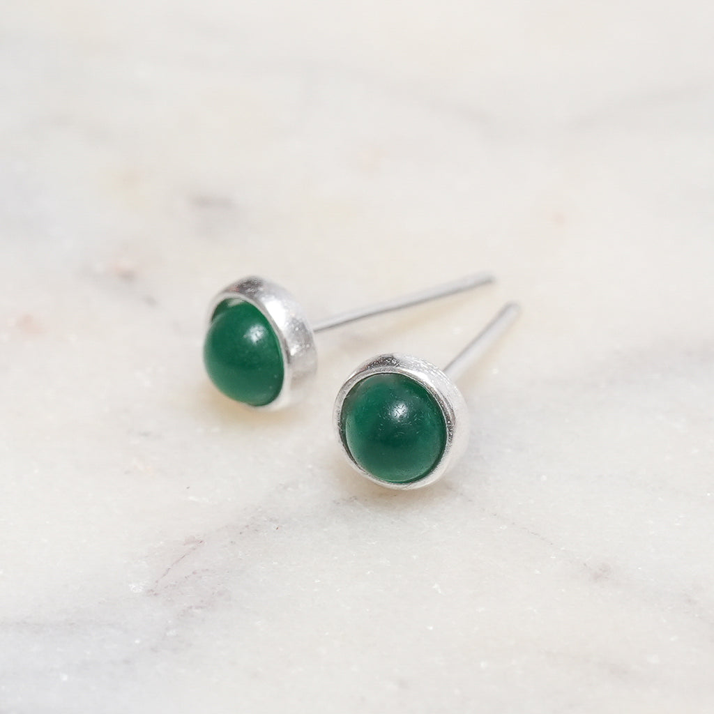Sterling Silver Chrysoprase Crystal Earrings