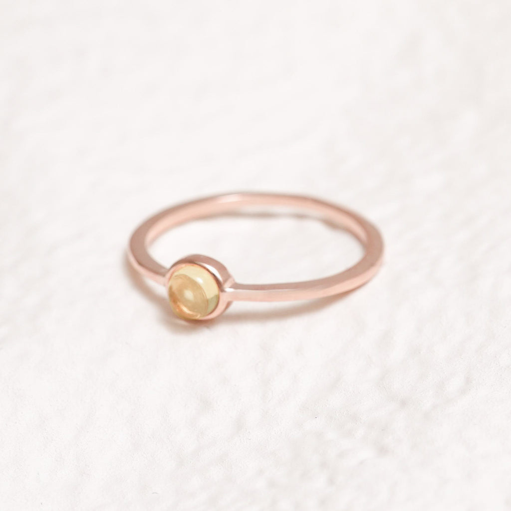 Sterling Silver Citrine Crystal Ring