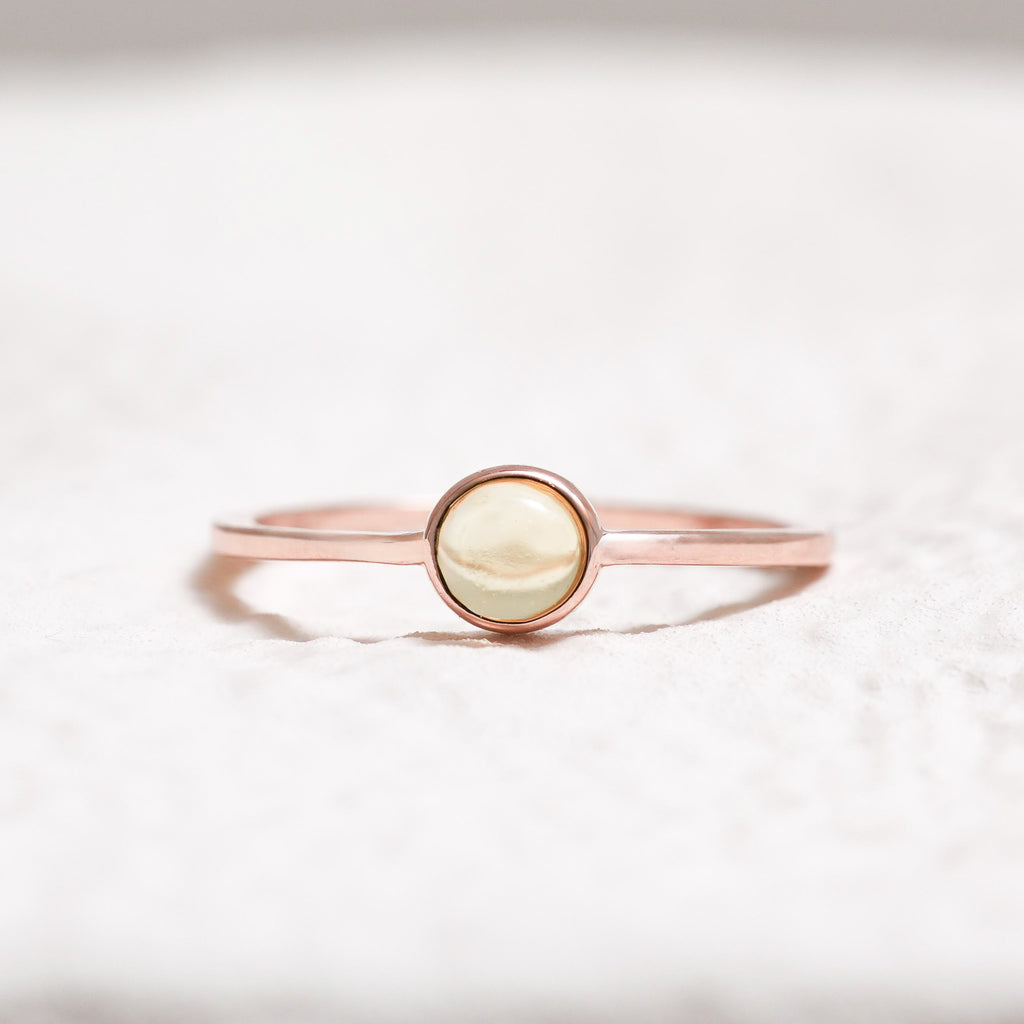 Sterling Silver Citrine Crystal Ring