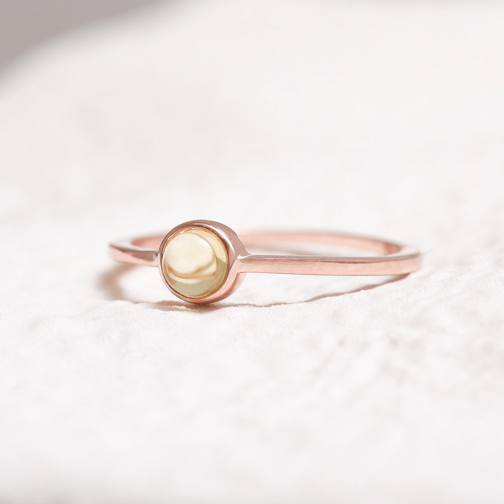 Sterling Silver Citrine Crystal Ring