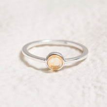 Load image into Gallery viewer, Sterling Silver Citrine Crystal Ring