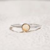 Sterling Silver Citrine Crystal Ring