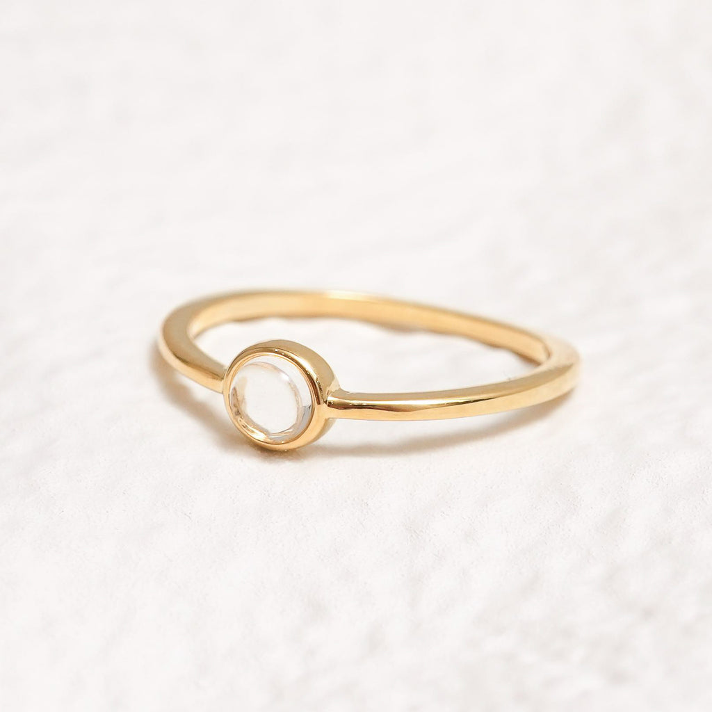 Sterling Silver Clear Quartz Crystal Ring