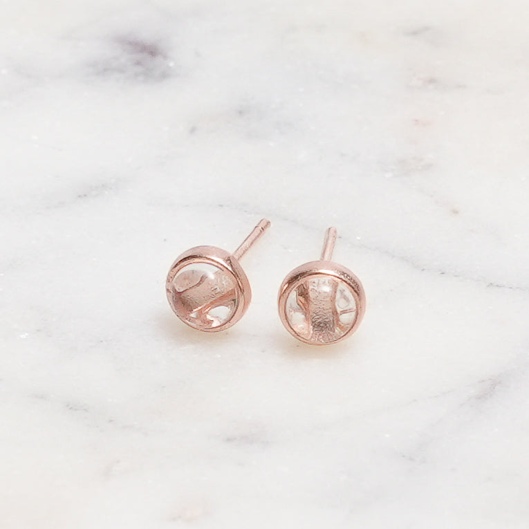 Sterling Silver Clear Quartz Crystal Earrings