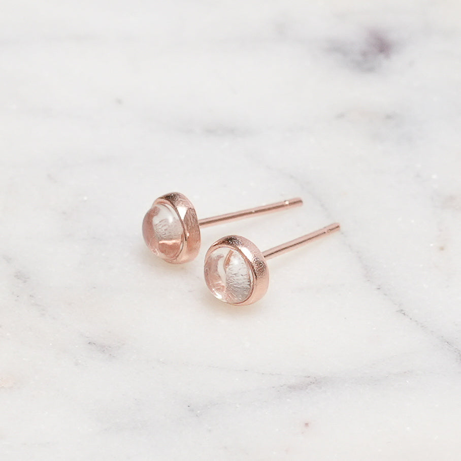 Sterling Silver Clear Quartz Crystal Earrings