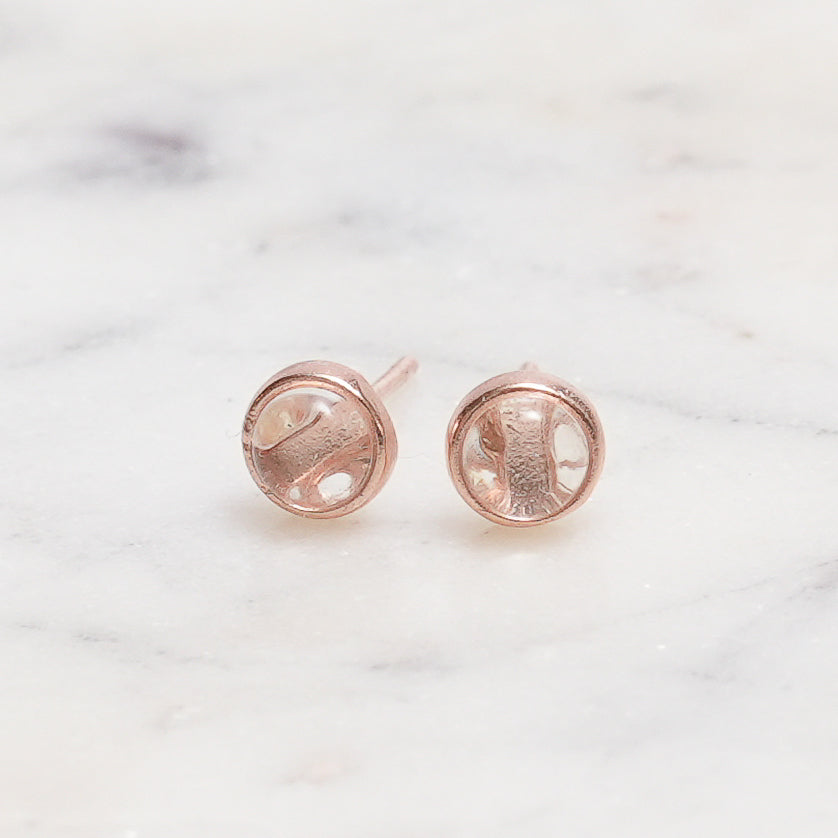 Sterling Silver Clear Quartz Crystal Earrings