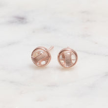 Load image into Gallery viewer, Sterling Silver Clear Quartz Crystal Earrings