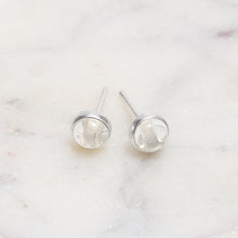 Load image into Gallery viewer, Sterling Silver Clear Quartz Crystal Earrings