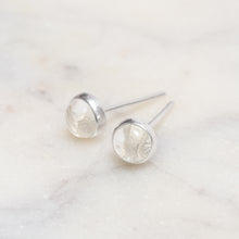 Load image into Gallery viewer, Sterling Silver Clear Quartz Crystal Earrings