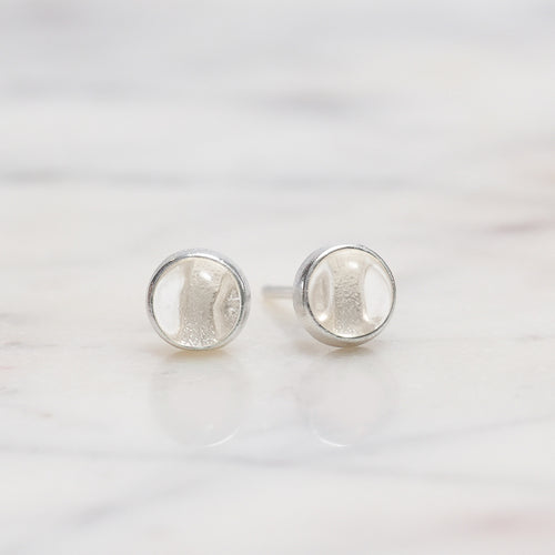 Sterling Silver Clear Quartz Crystal Earrings