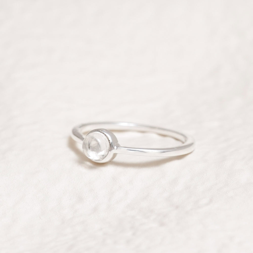 Sterling Silver Clear Quartz Crystal Ring