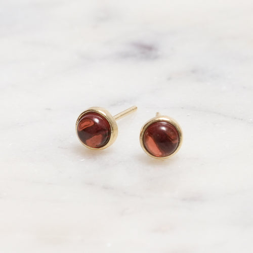 Sterling Silver Garnet Crystal Earrings