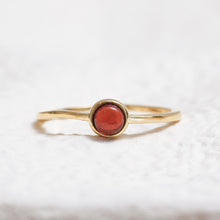 Load image into Gallery viewer, Sterling Silver Garnet Crystal Ring
