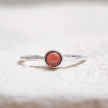 Load image into Gallery viewer, Sterling Silver Garnet Crystal Ring