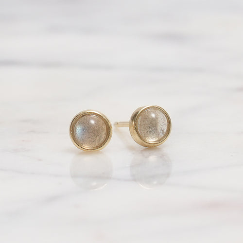 Sterling Silver Grey Moonstone Crystal Earrings