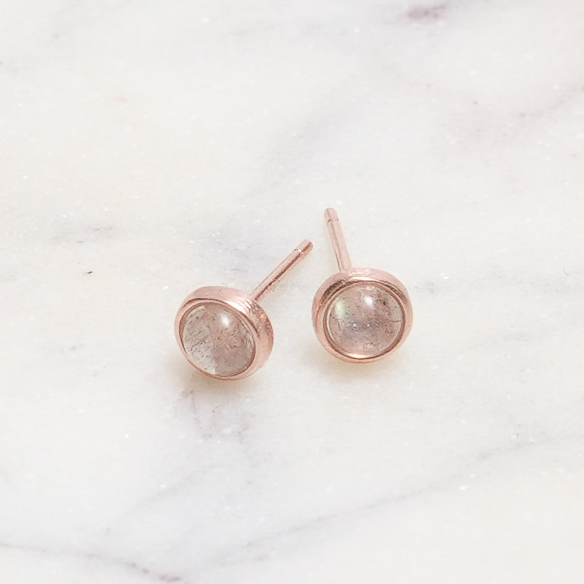 Sterling Silver Grey Moonstone Crystal Earrings