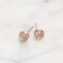 Load image into Gallery viewer, Sterling Silver Grey Moonstone Crystal Earrings