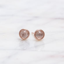 Load image into Gallery viewer, Sterling Silver Grey Moonstone Crystal Earrings