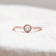 Load image into Gallery viewer, Sterling Silver Grey Moonstone Crystal Ring