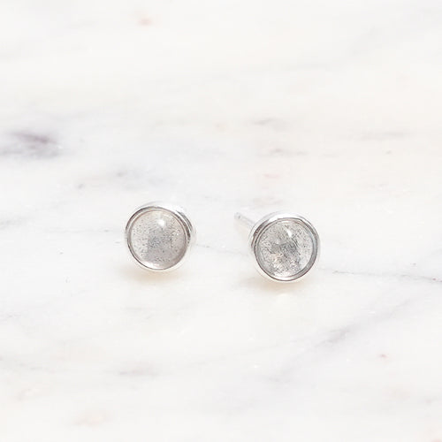 Sterling Silver Grey Moonstone Crystal Earrings