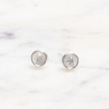 Sterling Silver Grey Moonstone Crystal Earrings