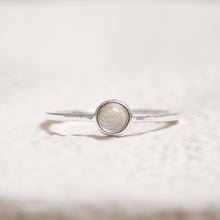 Load image into Gallery viewer, Sterling Silver Grey Moonstone Crystal Ring