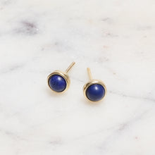 Load image into Gallery viewer, Sterling Silver Lapis Lazuli Crystal Earrings