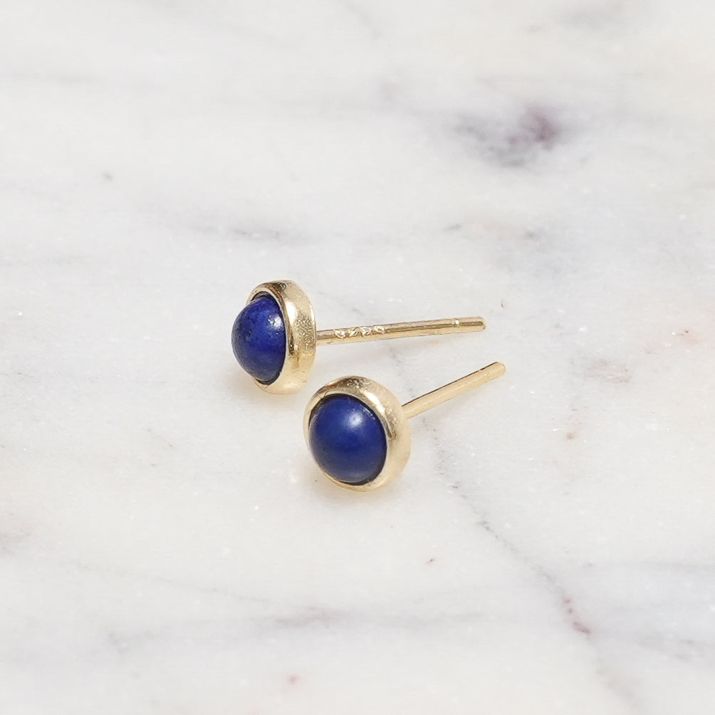 Sterling Silver Lapis Lazuli Crystal Earrings