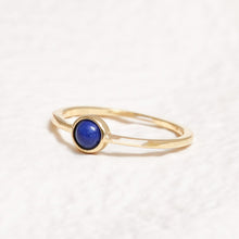 Load image into Gallery viewer, Sterling Silver Lapis Lazuli Crystal Ring