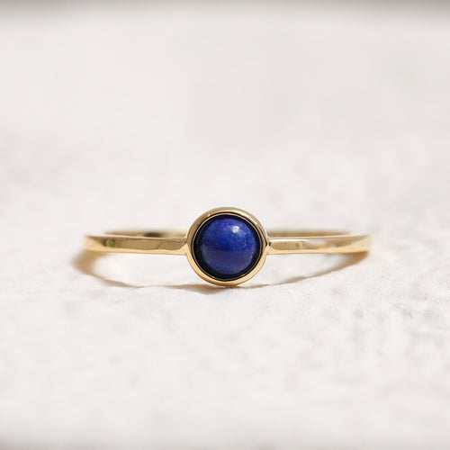 Sterling Silver Lapis Lazuli Crystal Ring