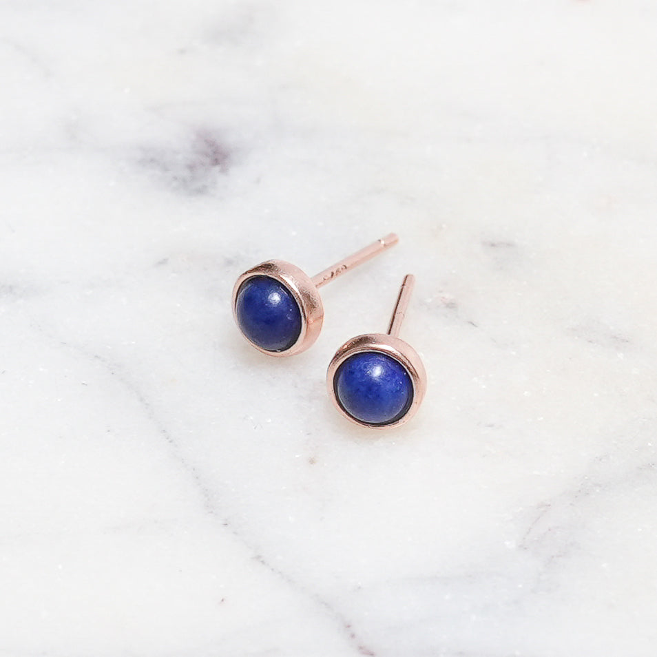 Sterling Silver Lapis Lazuli Crystal Earrings