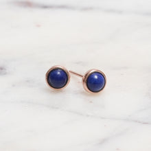 Load image into Gallery viewer, Sterling Silver Lapis Lazuli Crystal Earrings