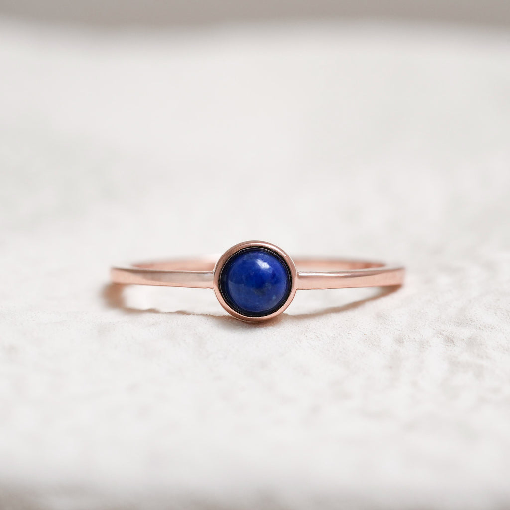 Sterling Silver Lapis Lazuli Crystal Ring