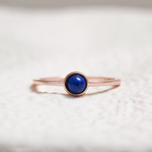 Load image into Gallery viewer, Sterling Silver Lapis Lazuli Crystal Ring