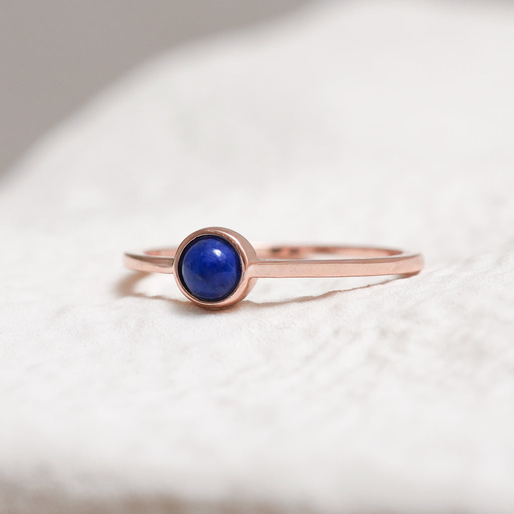 Sterling Silver Lapis Lazuli Crystal Ring