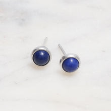 Load image into Gallery viewer, Sterling Silver Lapis Lazuli Crystal Earrings