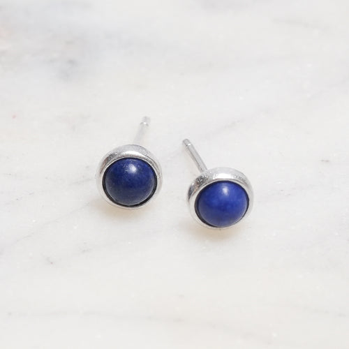 Sterling Silver Lapis Lazuli Crystal Earrings