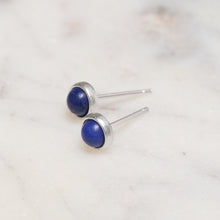 Load image into Gallery viewer, Sterling Silver Lapis Lazuli Crystal Earrings