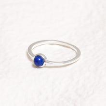Load image into Gallery viewer, Sterling Silver Lapis Lazuli Crystal Ring