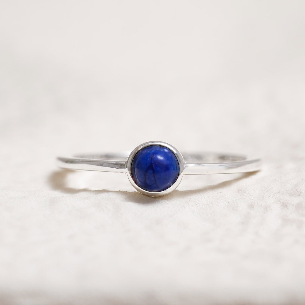 Sterling Silver Lapis Lazuli Crystal Ring
