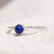 Load image into Gallery viewer, Sterling Silver Lapis Lazuli Crystal Ring