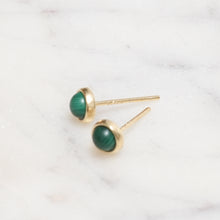 Load image into Gallery viewer, Sterling Silver Malachite Crystal Earrings