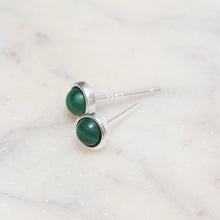Load image into Gallery viewer, Sterling Silver Malachite Crystal Earrings