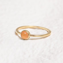 Load image into Gallery viewer, Sterling Silver Orange Agate Crystal Ring