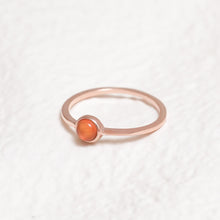 Load image into Gallery viewer, Sterling Silver Orange Agate Crystal Ring
