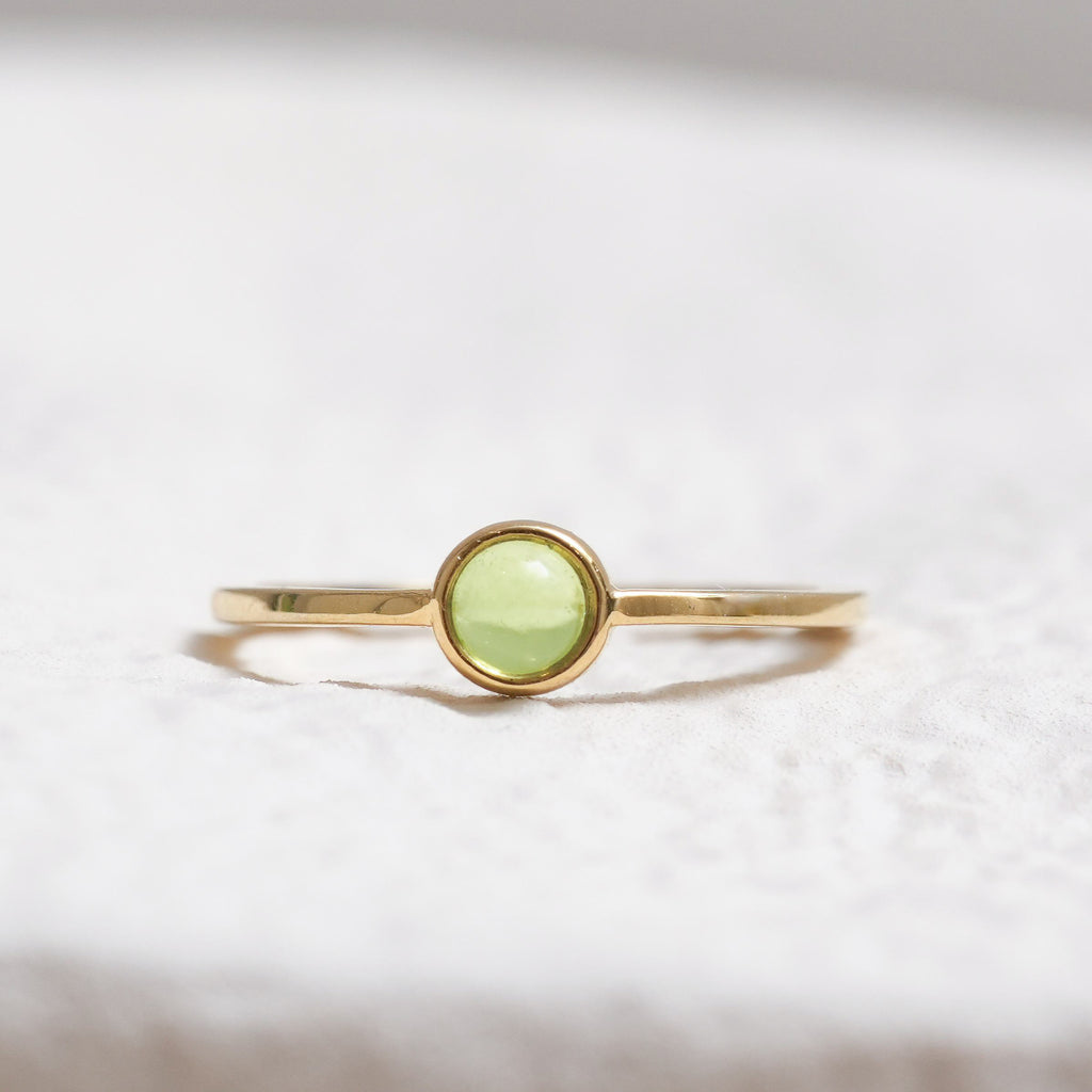 Sterling Silver Peridot Crystal Ring