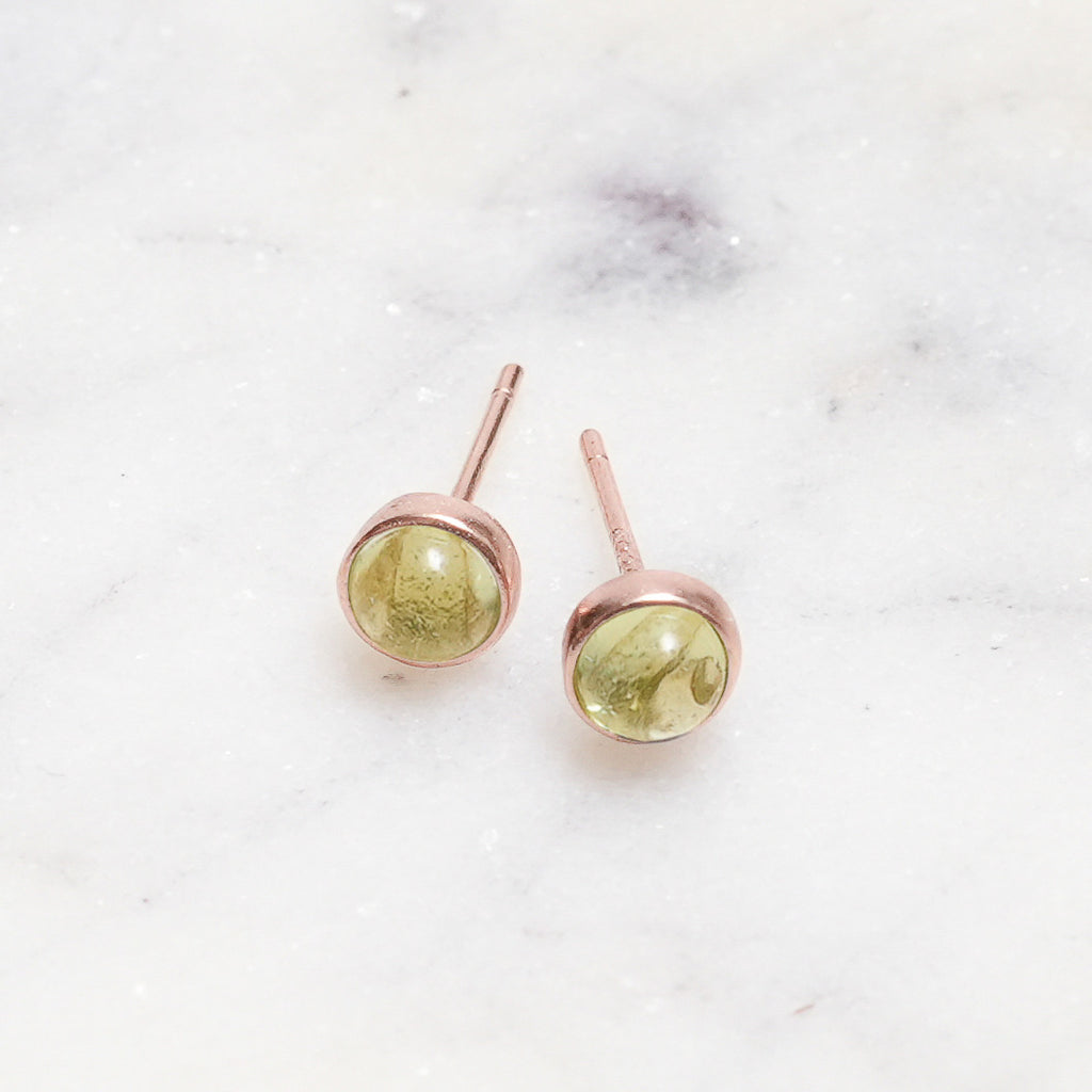 Sterling Silver Peridot Crystal Earrings