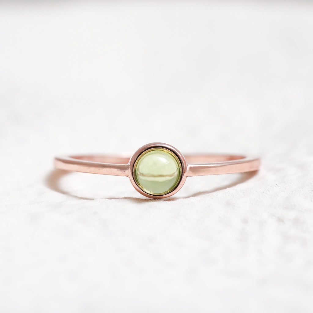 Sterling Silver Peridot Crystal Ring